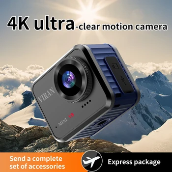 WiFi Мини-Экшн-Камера 40MP 4K 60FPS Action Video Cam 5M Корпус Водонепроницаемый 1,54-дюймовый IPS-Экран с Широким углом обзора 145 ° для Занятий Спортом на открытом воздухе