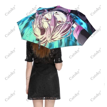 Аниме Майримашита! Iruma-kun Umbrella Rain Женский автоматический зонт с тремя складывающимися солнцезащитными зонтиками Мужской Портативный зонтик