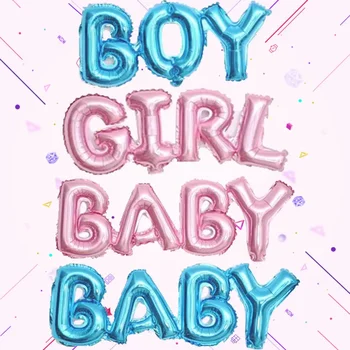 Для маленьких мальчиков и девочек воздушные шары из фольги с надписью Baby Shower День Рождения Свадебная вечеринка 84 СМ Connect Baby Alphabet Air Balaos Decor